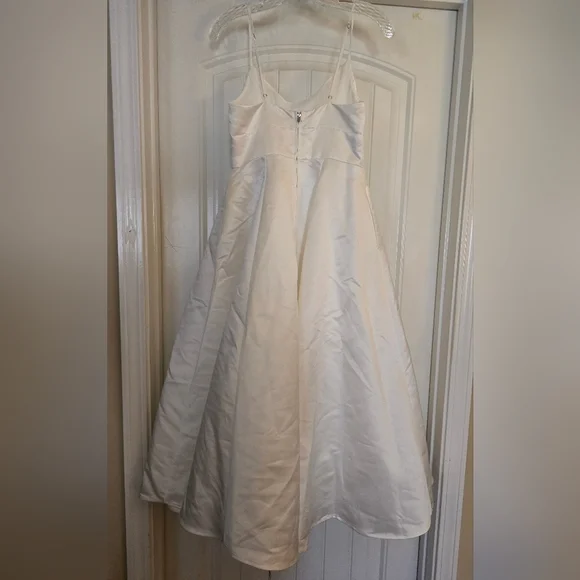 BHLDN White Spaghetti Strap Wedding Event Dress - Picture 3 of 5